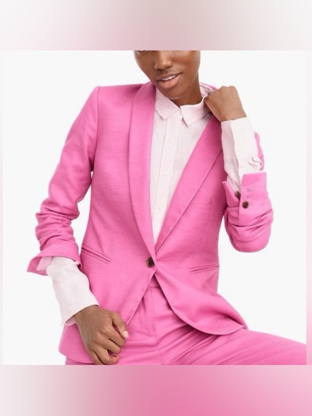 J. Crew parke pink wool blazer size 4 - Picture 2 of 12